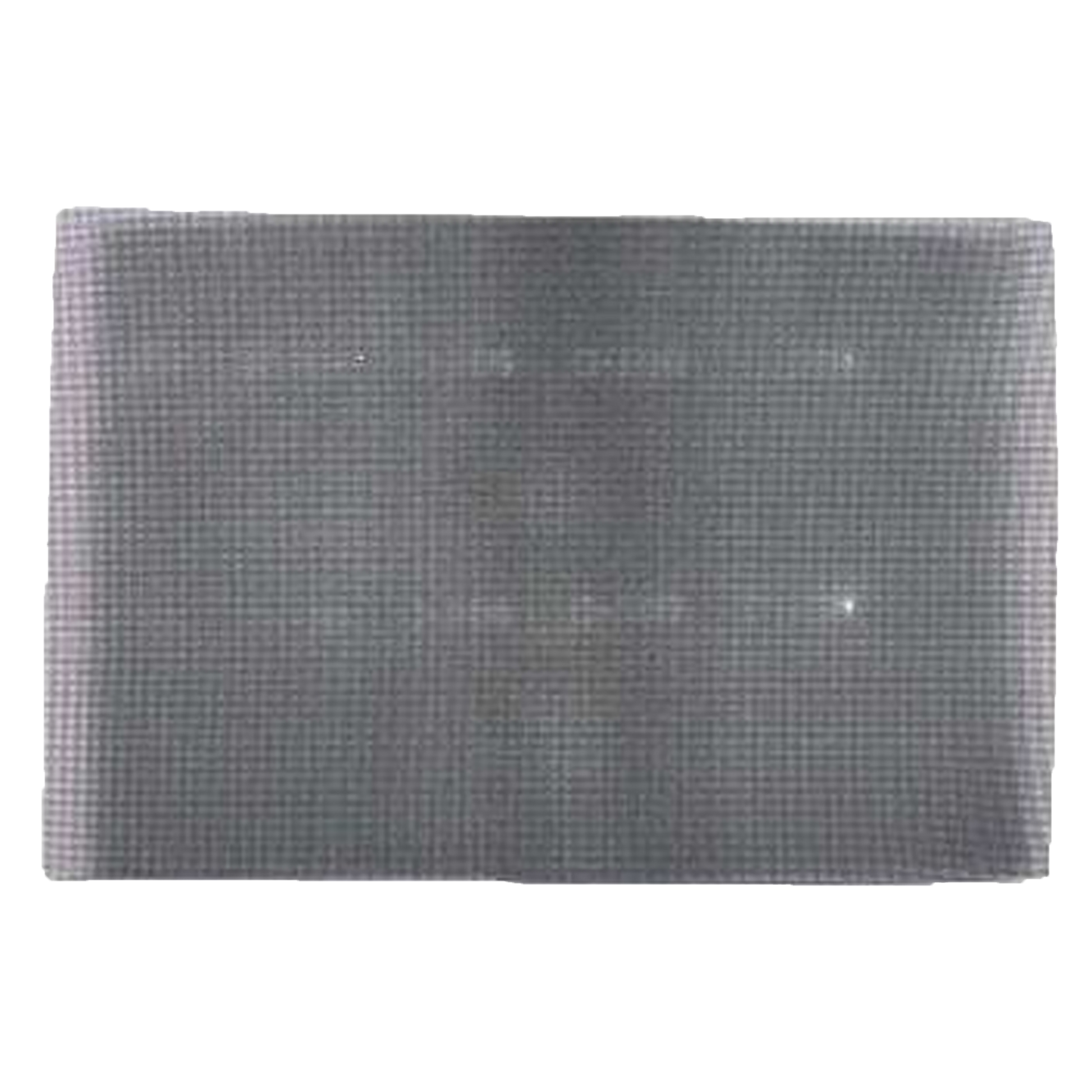 Rectangular gray sanding screen with fine mesh texture surface.