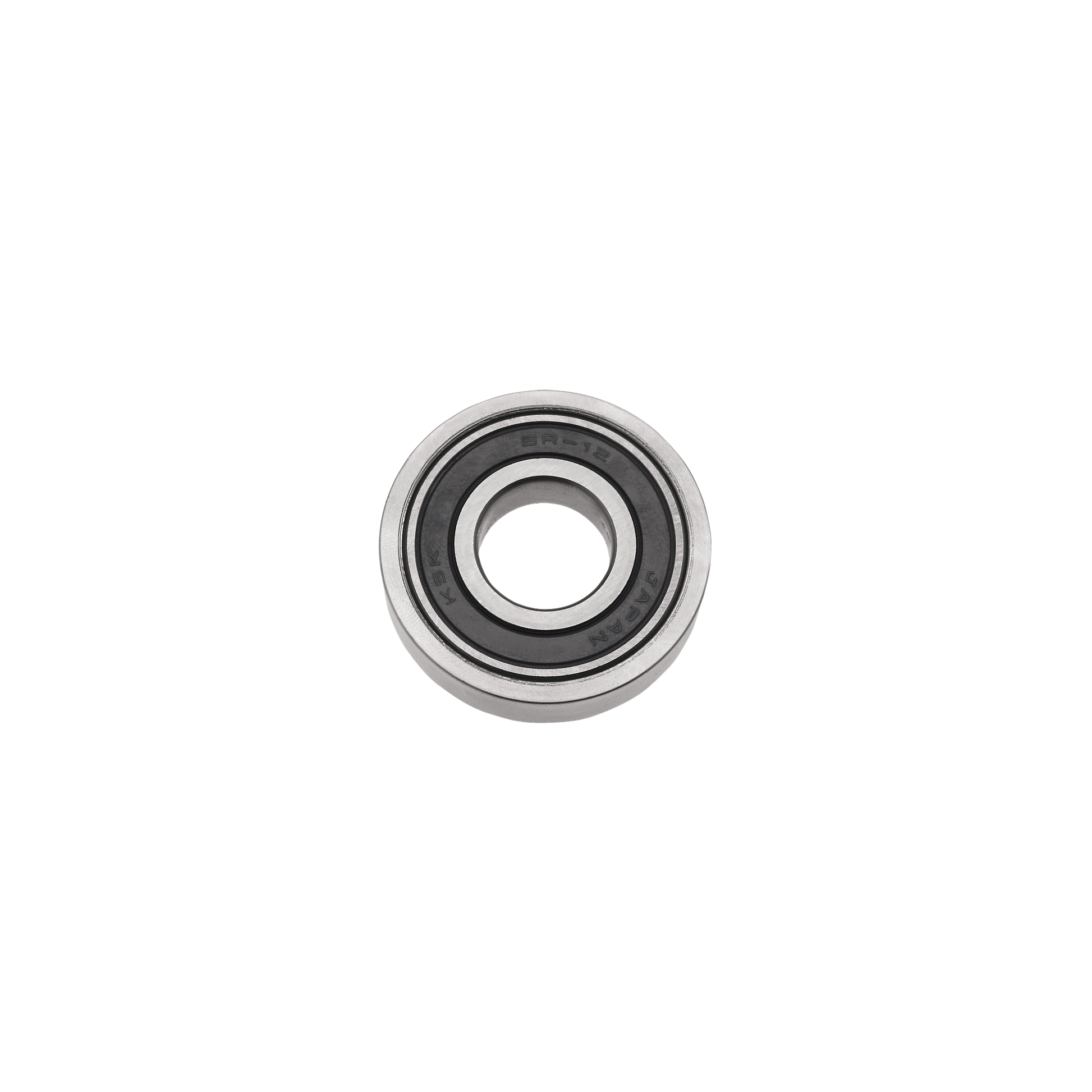 Silver and black ball bearing rub collar with 48mm diameter, circular metal component with central opening.