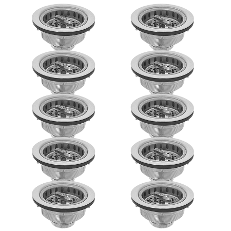 Oatey Spin-N-Lock Sink Basket Strainer With Stainless Steel Screw-In Basket, Small in Chrome - 17