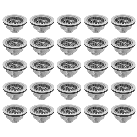 Oatey Spin-N-Lock Sink Basket Strainer With Stainless Steel Screw-In Basket, Small in Chrome - 17
