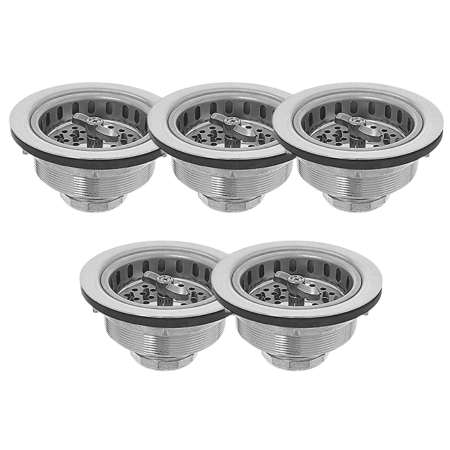 Oatey Spin-N-Lock Sink Basket Strainer With Stainless Steel Screw-In Basket, Small in Chrome - 17