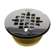 Oatey 2" Brass No-Calk Shower Drain with Stainless Strainer in Brass - 42150