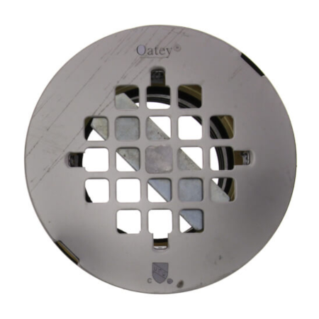 Oatey 2" Brass No-Calk Shower Drain with Stainless Strainer in Brass - 42150