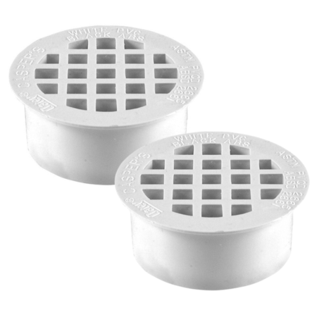 Oatey 2" PVC Snap-In Shower Drain in White - 43561