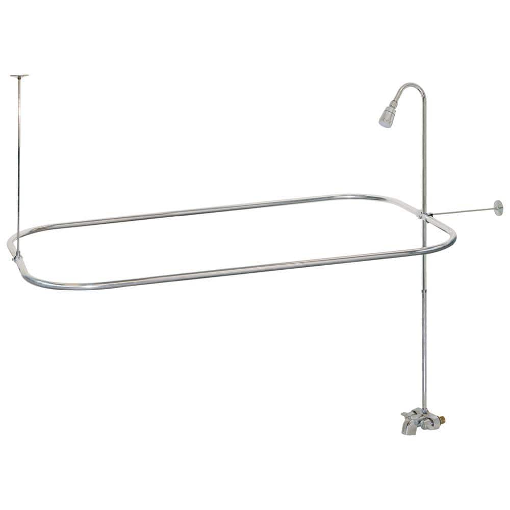 Eastman EZ-FLO Bathcock Portable Add-On Shower Riser in Chrome - 11123