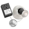 Moen ARC-4200 air switch controller with round brushed nickel button and black rectangular control unit.