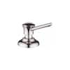 Chrome soap dispenser with traditional pedestal base and lever pump dispenser.