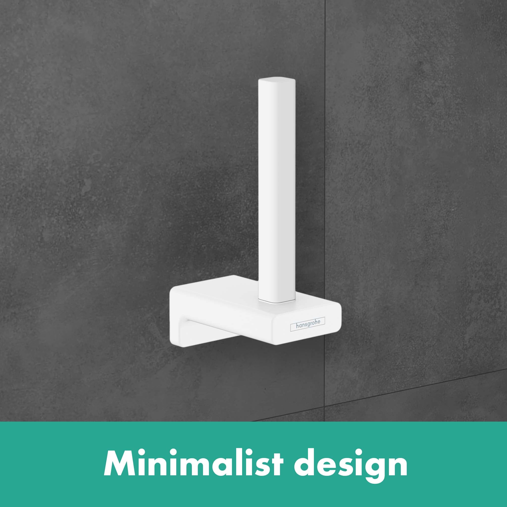 Hansgrohe 41756700 AddStoris Spare Toilet Paper Holder in Matte White