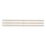 Three long, straight metal planer knives with "Freud" branding stamped on each blade.