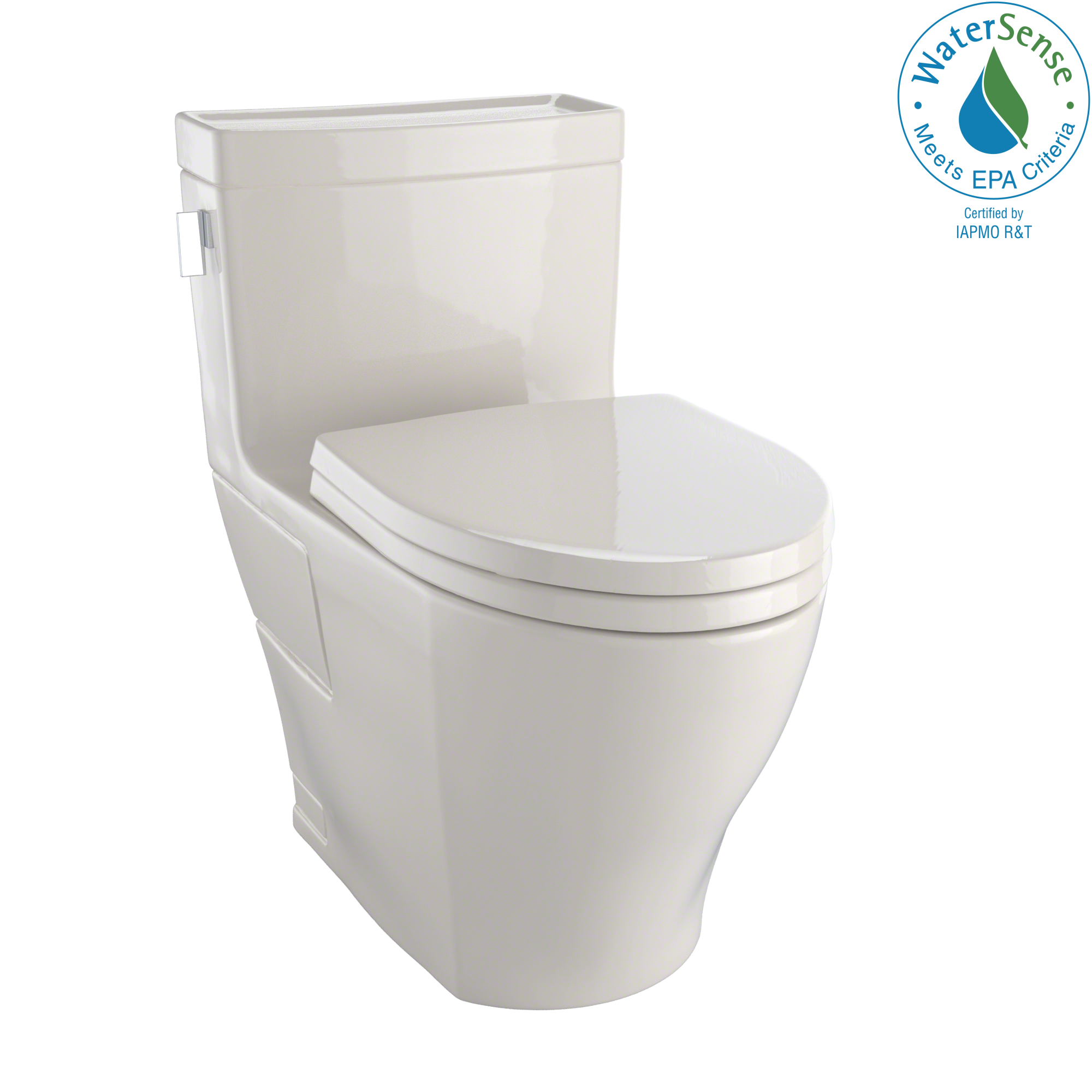 Toto Legato One Piece Elongated Universal Height Toilet with CEFIONTECT 1.28 GPF with SS124 SoftClose Seat in Bone