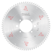 Freud 300mm circular saw blade with carbide teeth and center mounting hole for horizontal beam saw applications.