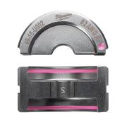 Milwaukee aluminum U-style die with #2 range marking, shown from top and side views with pink indicator.
