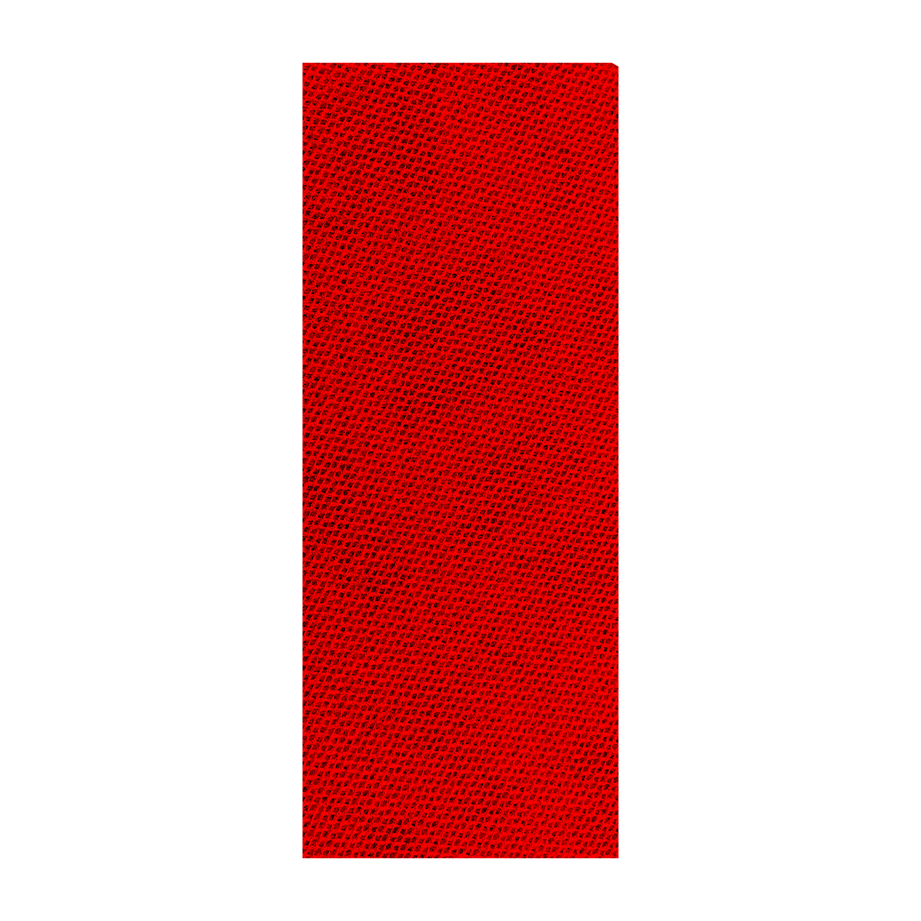 Red rectangular sanding sheet with textured grit surface, 9 by 3-2/3 inches.