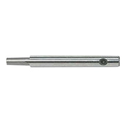 Milwaukee 16 gauge punch with metal cylindrical body and tapered tip on white background.