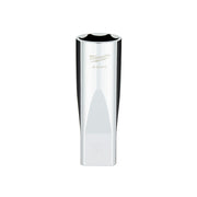 Silver Milwaukee deep socket with black grip band and square drive opening at top, marked with model number and size designat
