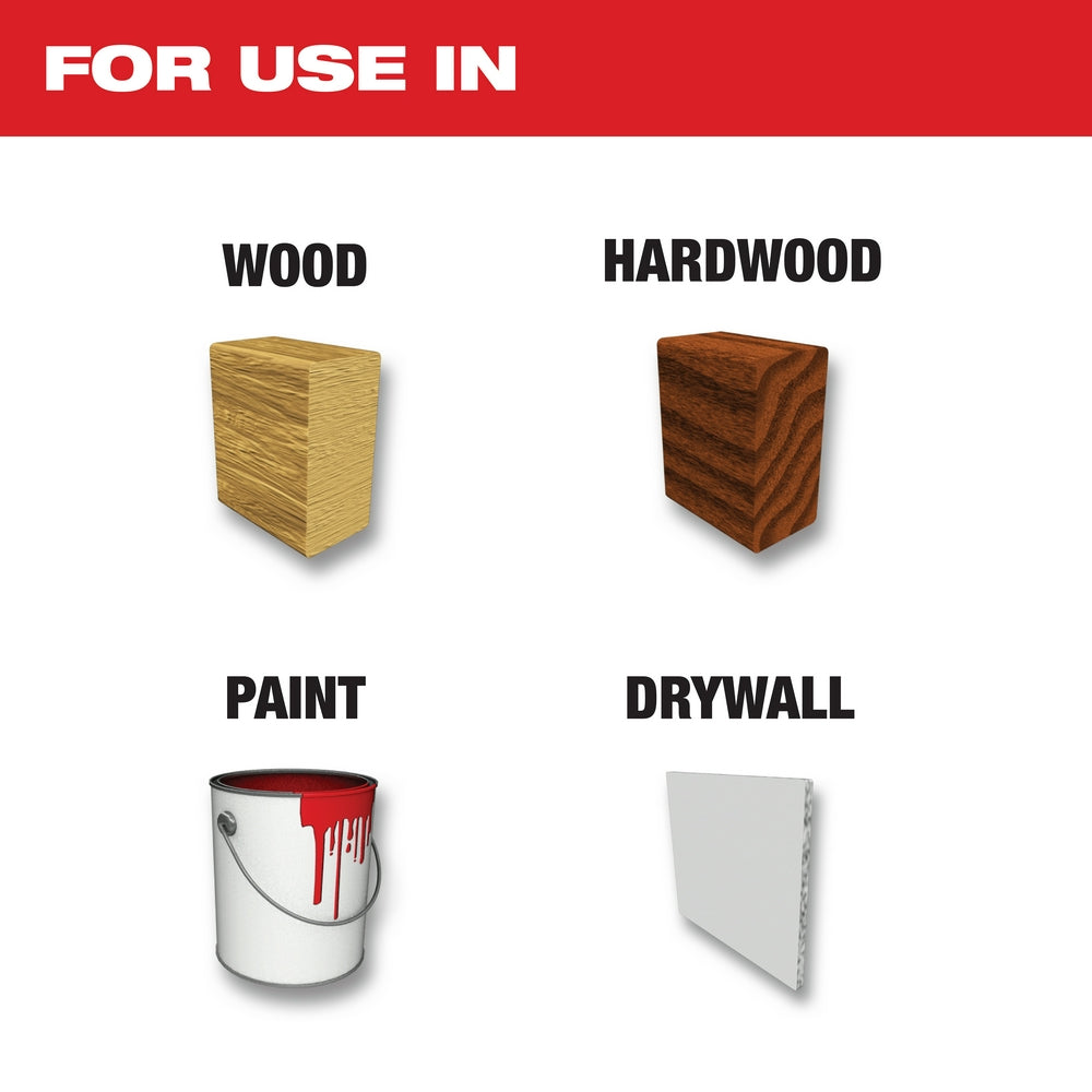 Triangle sanding pad with OPEN-LOK attachment system, suitable for wood, hardwood, paint, and drywall applications.