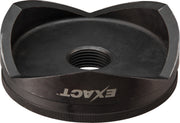 Black Milwaukee EXACT punch tool with curved saddle base and threaded center hole.