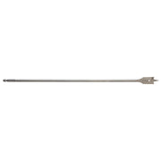 Milwaukee 3/4 in. x 16 in. flat boring bit with hex shank and spurred cutting head.