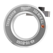 Gray and white Milwaukee aluminum bushing ring with "350 MCM AL" marking and copper-colored center dot.