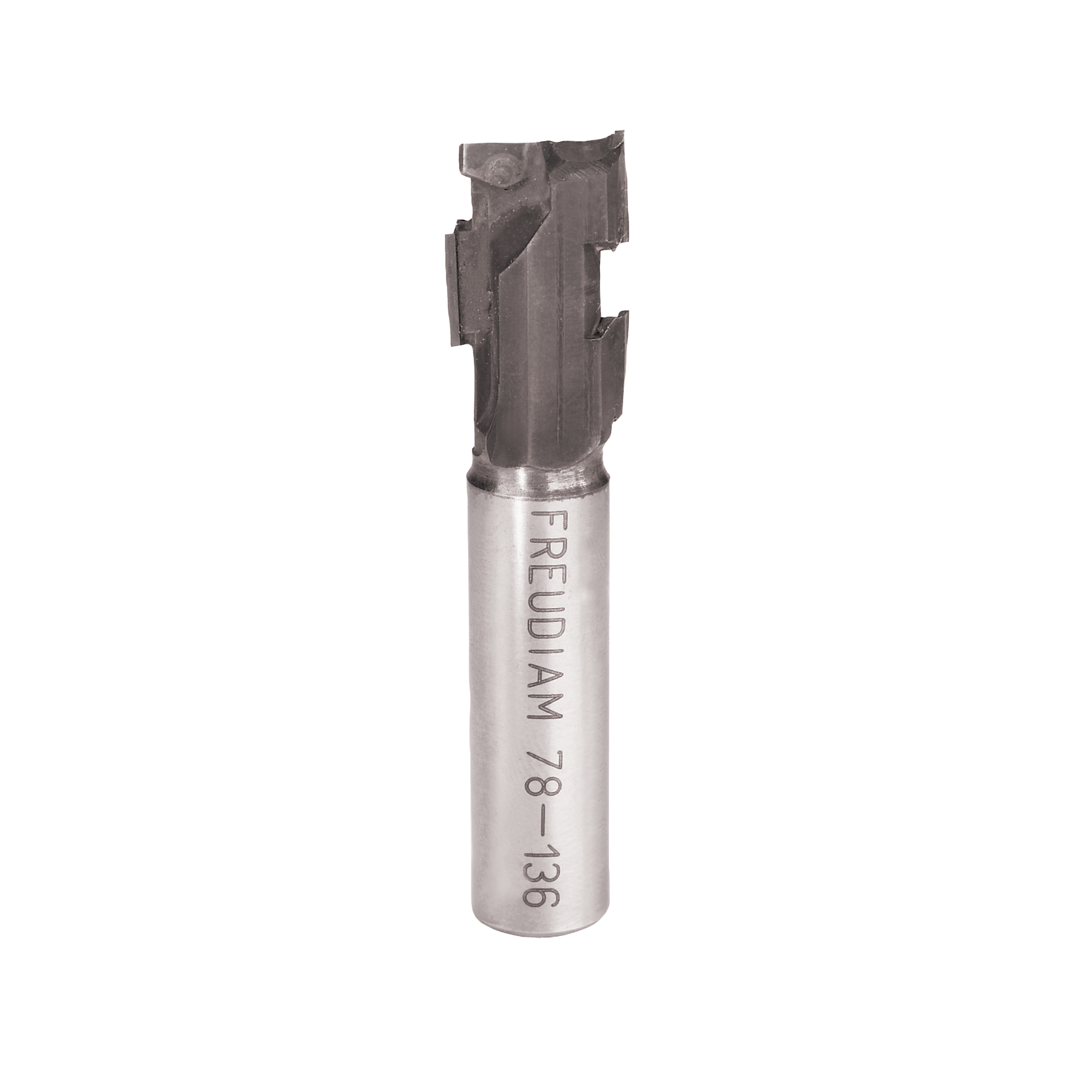 Freud 78-136 5/8" diamond compression bit with gray cutting head and silver cylindrical shank.