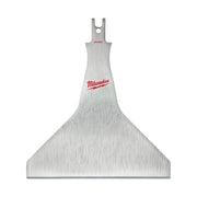 Milwaukee 5-inch metal scraper blade with fork-style handle and model number 5455 printed on surface.
