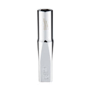 Chrome metal deep socket with 6-point hexagonal opening and Milwaukee branding on polished cylindrical body.