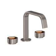 ROHL Eclissi Widespread Bathroom Faucet with U-Spout - Satin Nickel/Satin Gold