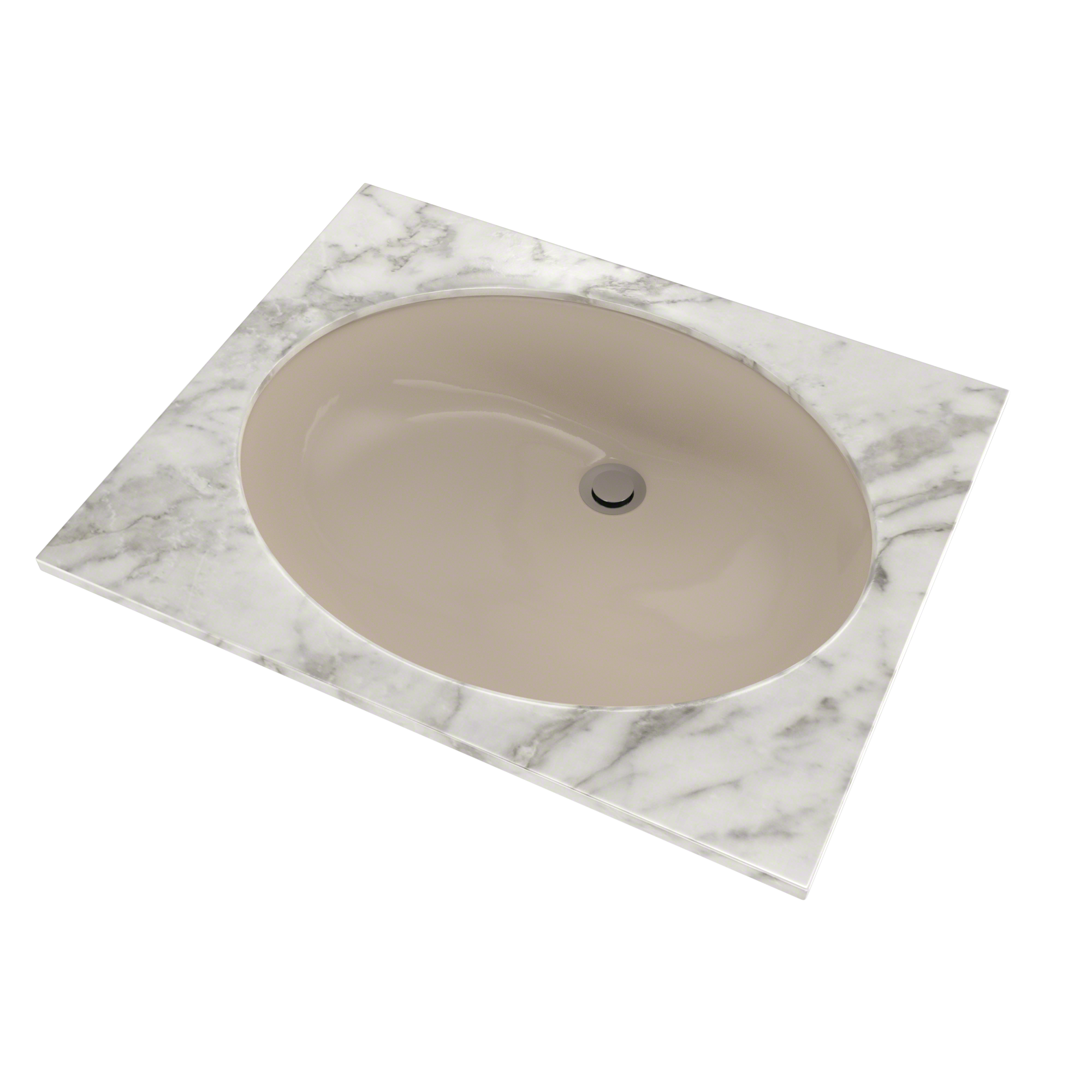 Toto Dantesca Oval Undermount Bathroom Sink With CeFiONtect, Bone