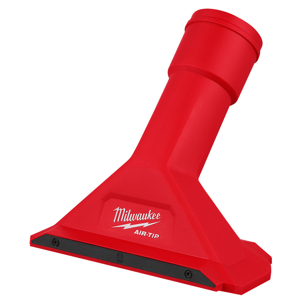 Red plastic utility nozzle with black magnetic base and angled head design.