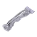 Stainless steel grab bar with satin finish and concealed mounting flange.