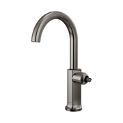 Black Onyx bar faucet with curved arc spout and single side-mounted control handle.