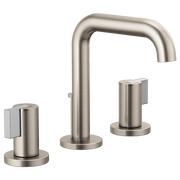 Brizo Litze 65335LF-NKLHP Widespread Lavatory Faucet - Less Handles  - Two Handle LHP With Pop Up: Luxe Nickel