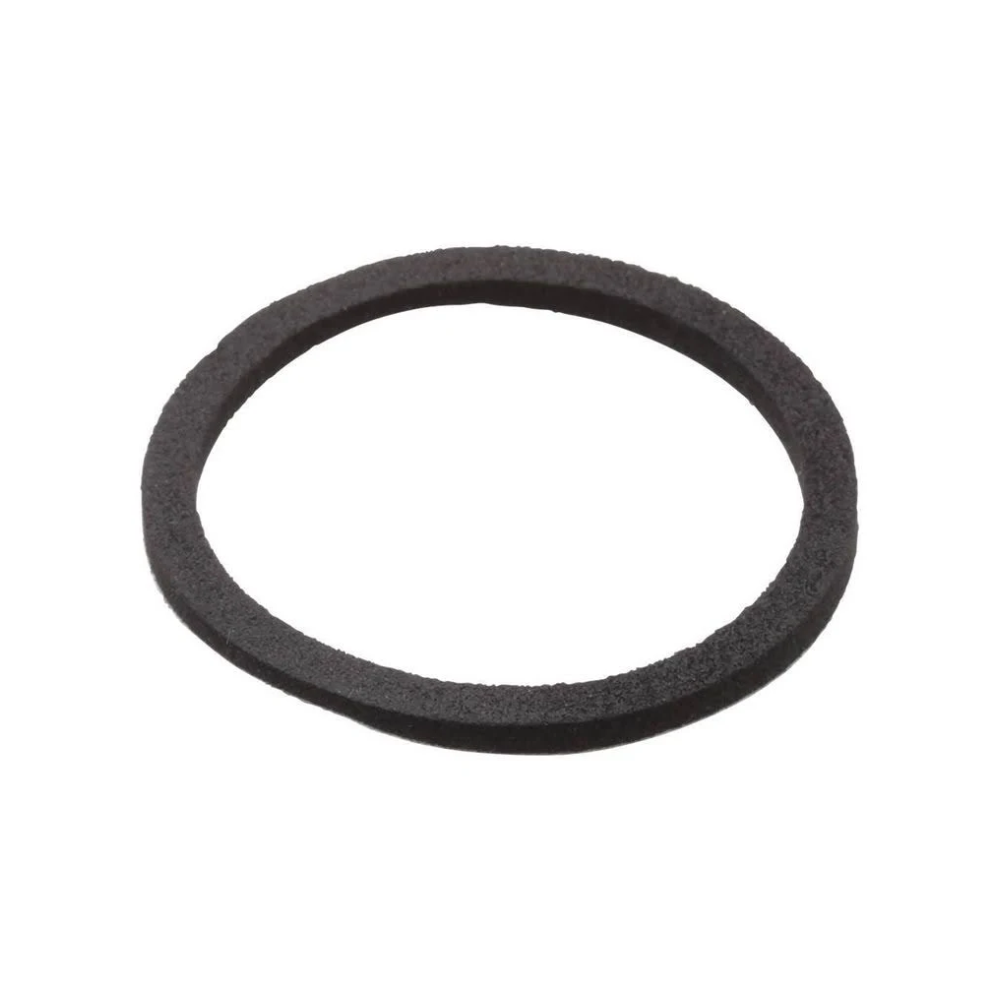 Black rubber gasket ring with textured surface and oval shape.