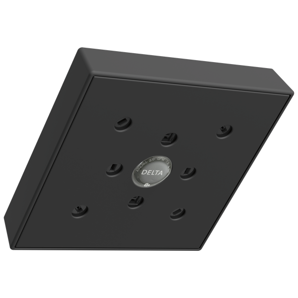 Delta RP70171BL Universal Showering H2Okinetic Single-Setting Raincan Shower Head, 1.75 gpm, 6", Matte Black