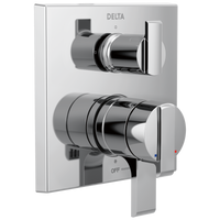 Delta Ara Angular Modern Monitor 17 Series Valve Trim with 3-Setting Integrated Diverter