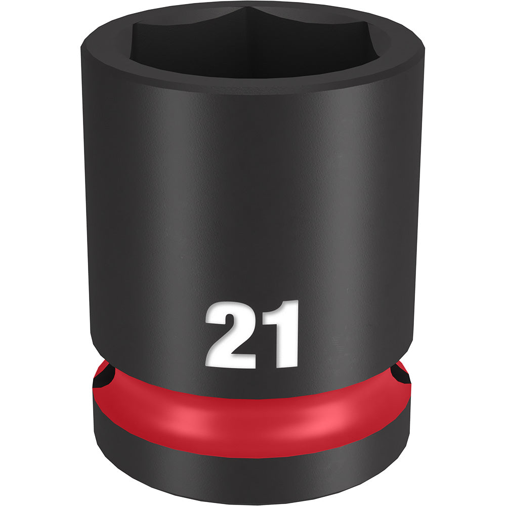 Black socket with red band and "21" marking, hexagonal opening at top.