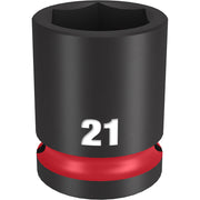 Black socket with red band and "21" marking, hexagonal opening at top.
