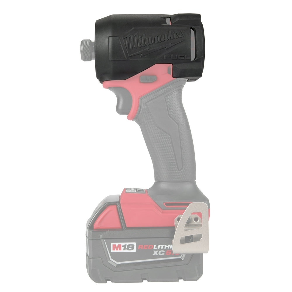 Black rubber protective boot for Milwaukee M18 FUEL impact driver head.