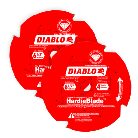 Diablo D0604DH 6-1/2 in. x 4 Tooth (PCD) Fiber Cement HardieBlade - 2 Pack