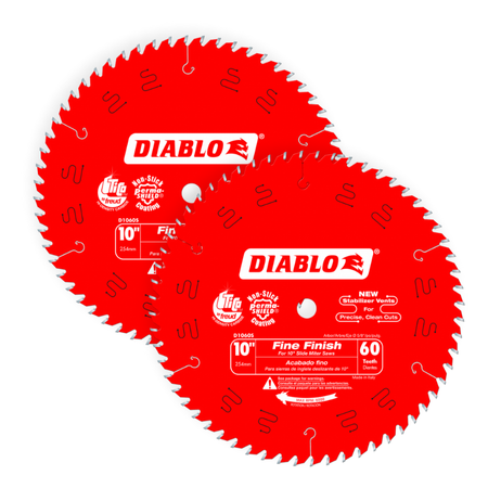 Diablo D1060S 10 in. x 60 Tooth Fine Finish Slide Miter Saw Blade