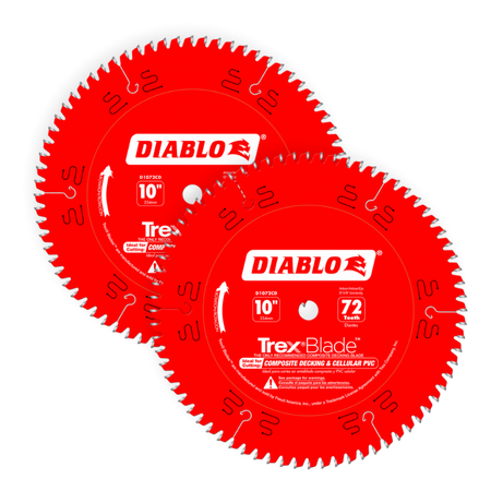 Diablo D1072CD 10 in. x 72 Tooth Composite Material/Plastics TrexBlade