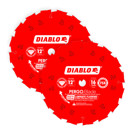 Diablo D1216LF 12 in. x 16 Tooth (PCD) Laminate Flooring PERGOBlade