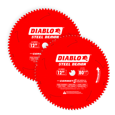 Diablo D1280CF 12 in. x 80 Tooth Steel Demon Cermet II Saw Blade for Metals and Stainless Steel