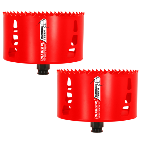 Diablo 4-3/4" Carbide Teeth Hole Saw for Wood and Metal - DHS4750CT - 2 Pack