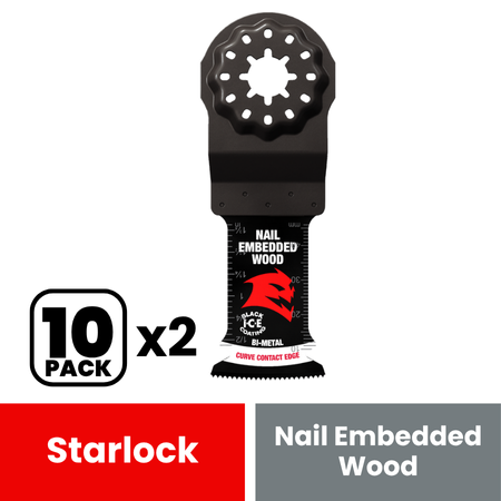 Diablo DOS125BW10 1-1/4 in. Starlock Bi-Metal Oscillating Blades for Nail-Embedded Wood (10-Pack)