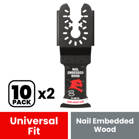 Diablo DOU125BW10 1-1/4 in. Universal Fit Bi-Metal Oscillating Blade for Nail-Embedded Wood (10-Pack)