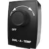 Black Panasonic variable speed fan controller with rotary dial control and on-off switch.