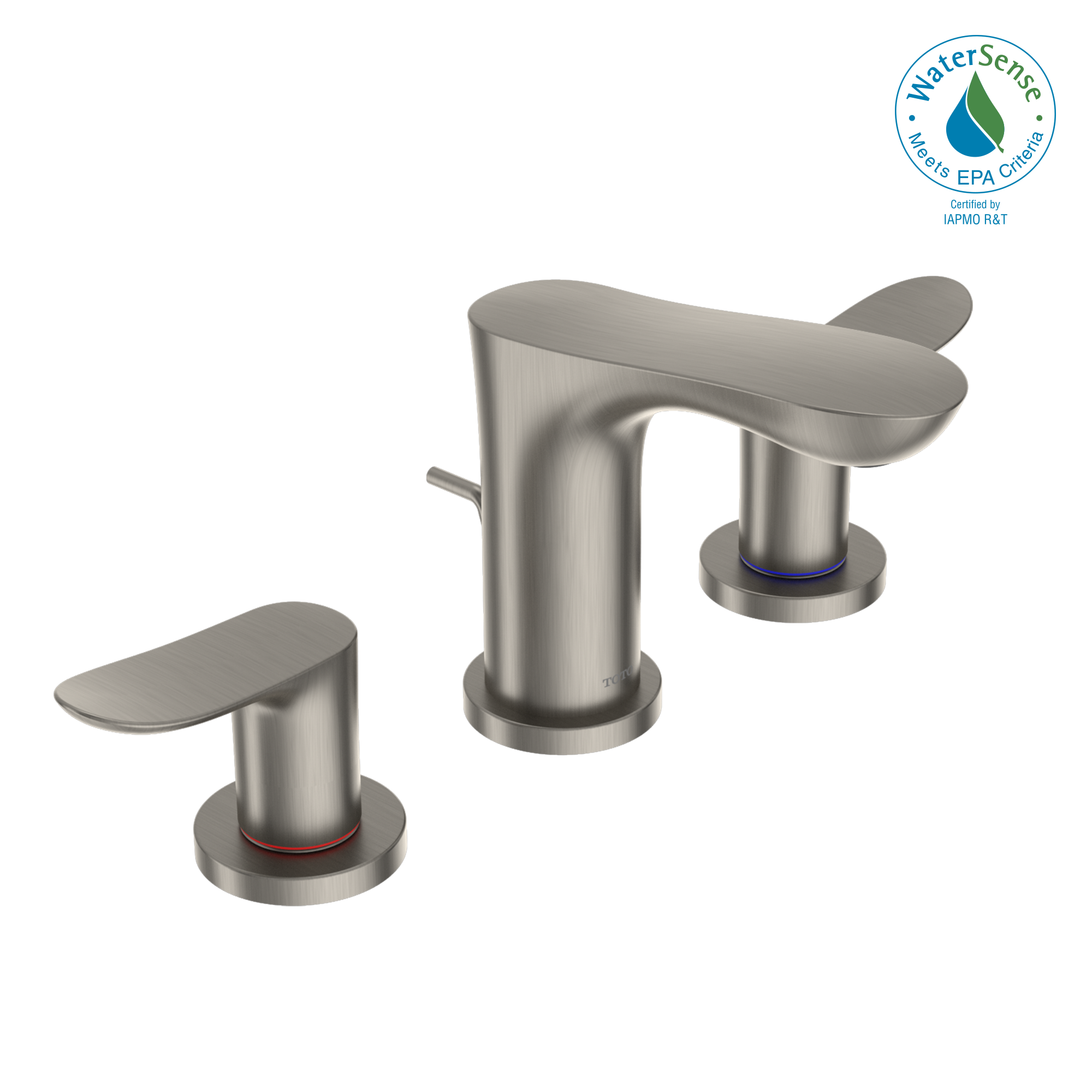 Toto GO Two Handle Widespread 1.2 GPM Bathroom Sink Faucet, Brushed Nickel - TLG01201U#BN