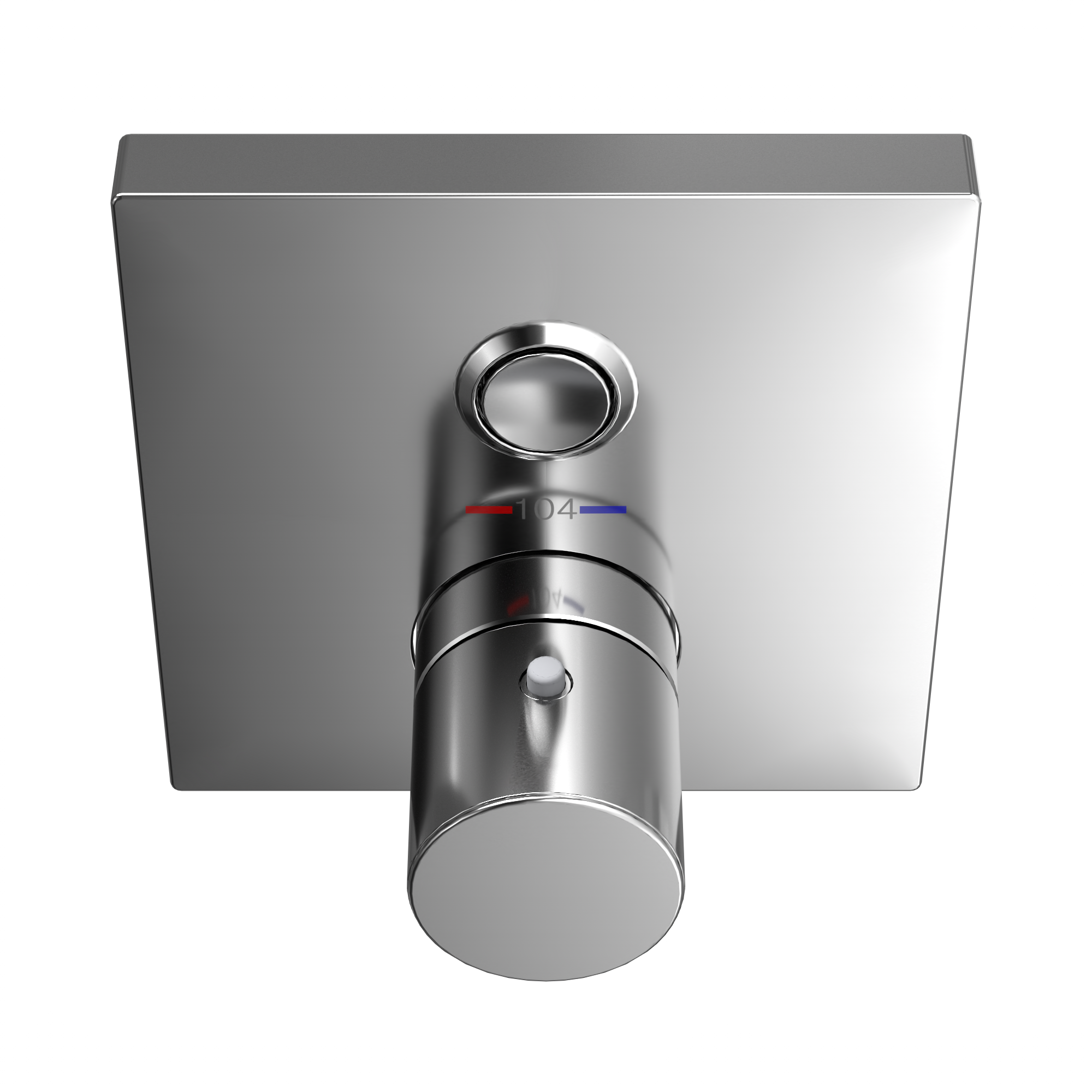 Toto Square Thermostatic Mixing Valve with One-Function Shower Trim, Polished Chrome - TBV02405U#CP