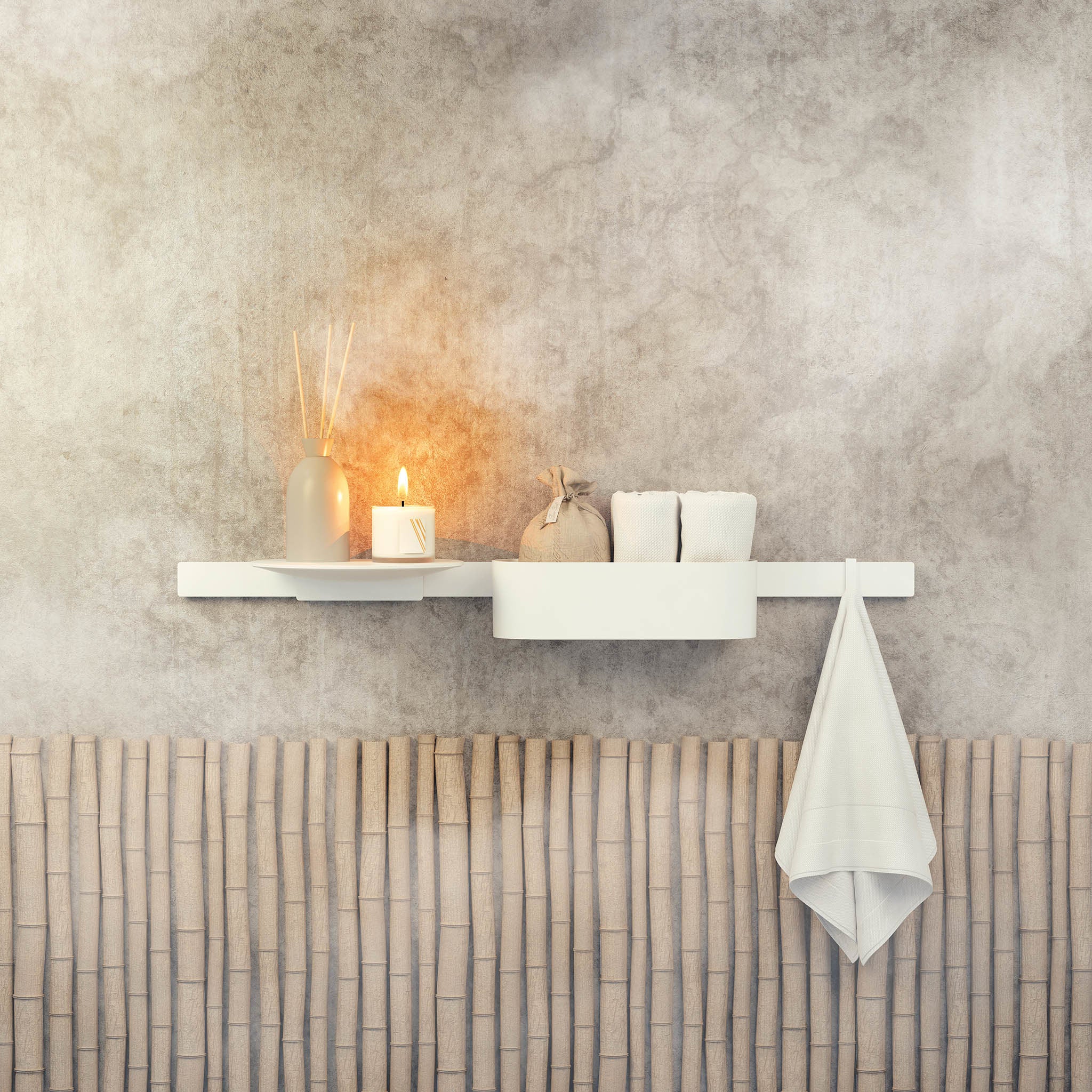 Hansgrohe 27915700 WallStoris Shelf in Matte White